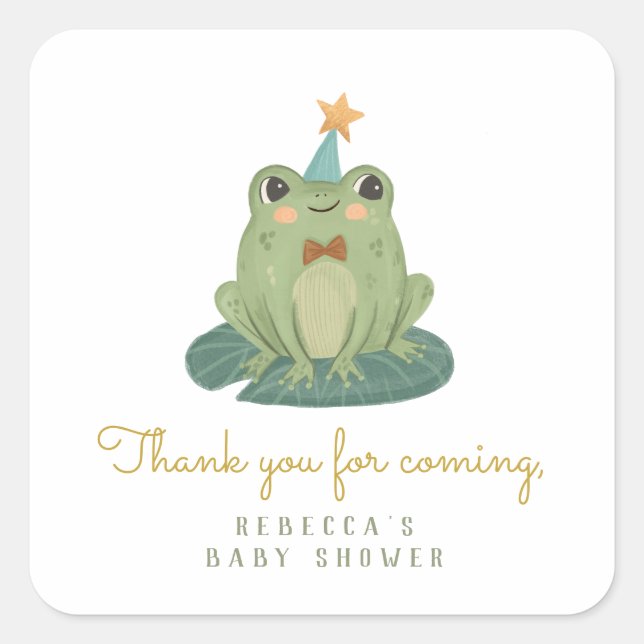 Cute Little Frog Birthday  Gift Tags (Front)