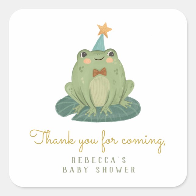 Cute Little Frog Birthday  Gift Tags (Front)