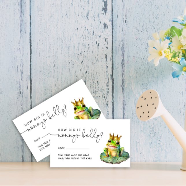 Cute Little Frog How Big is Mommy's Belly Enclosure Card (Creator Uploaded)