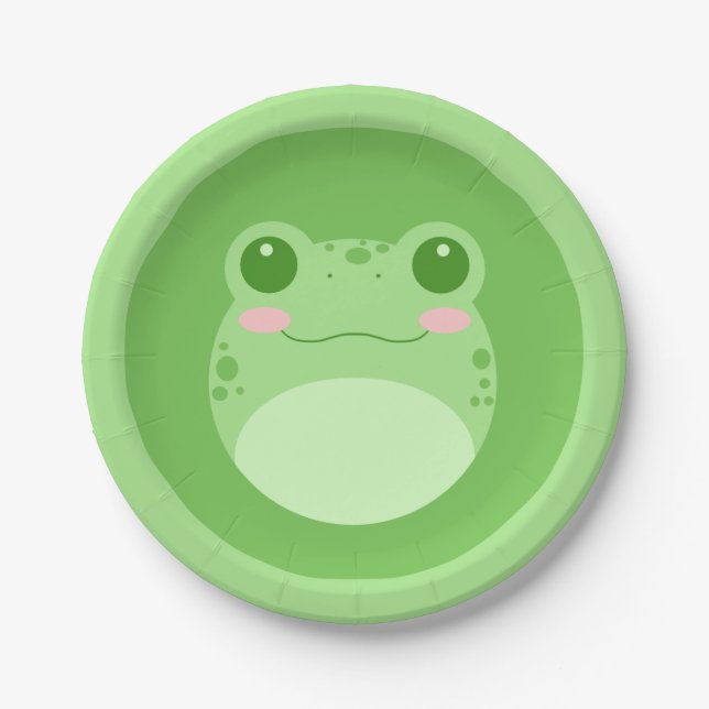 Cute Little Frog Paper Plates (Front)
