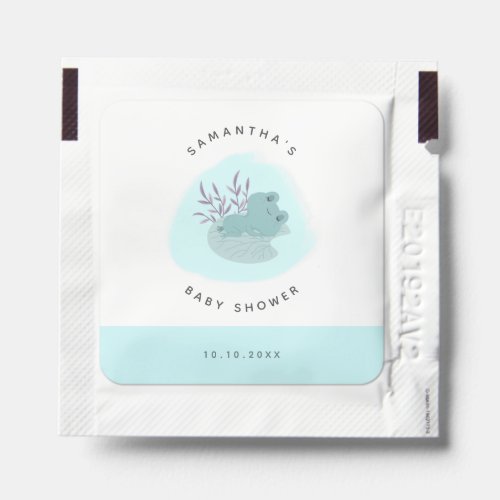 Cute Little Frog Sleeping Watercolor Baby Shower  Hand Sanitizer Packet