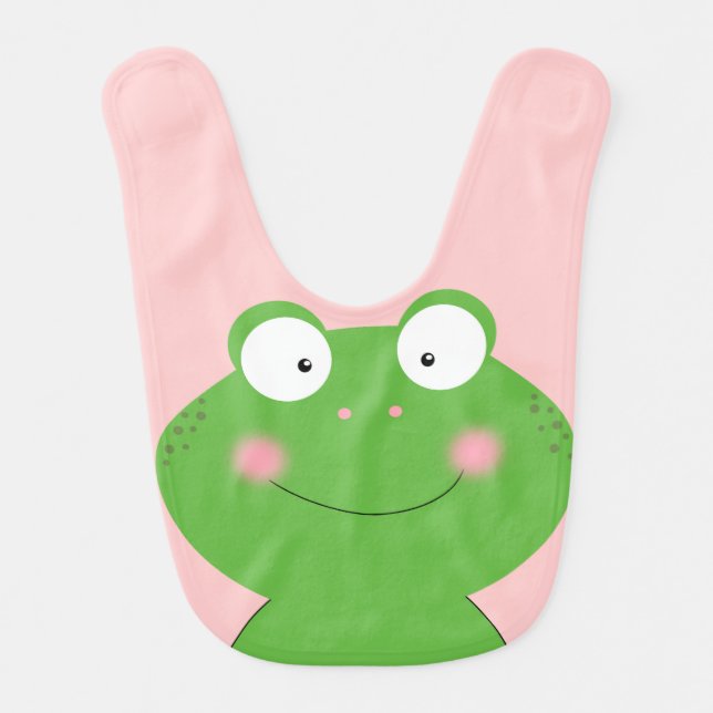 Cute Little Froggy Baby Bib (Front)