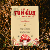 Cute Little FunGuy Fall snail Mushroom Baby Shower