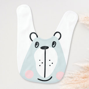 Cute little funny bear baby bib
