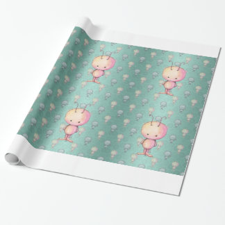 Cute Little Fuzzy Monsters Wrapping Paper