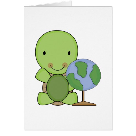 cute little geography turtle cards (Front)