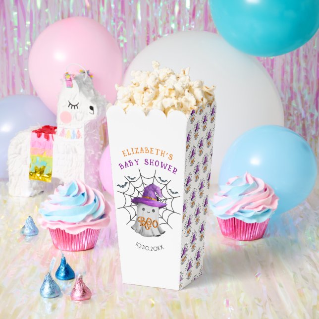 Cute little ghost and spiderweb BOO baby shower Favor Boxes (Party)