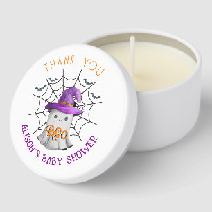 Cute little ghost BOO Thank You baby shower Mini Candle Favors