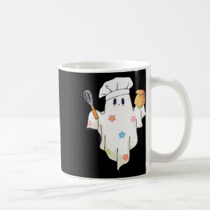 Cute Little Ghost Chef Funny Lunch Lady Cafeteria  Coffee Mug