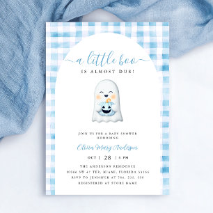 Cute Little Ghost Halloween Baby Shower Invitation