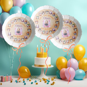 Cute Little Ghost Halloween Birthday Girl Photo Balloon