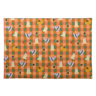 Cute little ghost Halloween Cloth Placemat