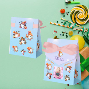 Cute Little Ghost Halloween Girl Birthday Photo Favor Boxes