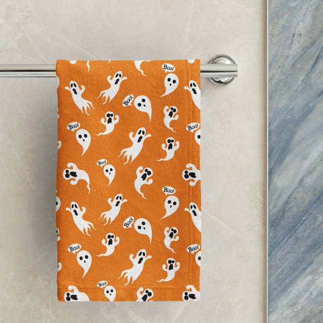 Cute little Ghosts Scary Fun Halloween  Bath Towel Set (Creator Uploaded)