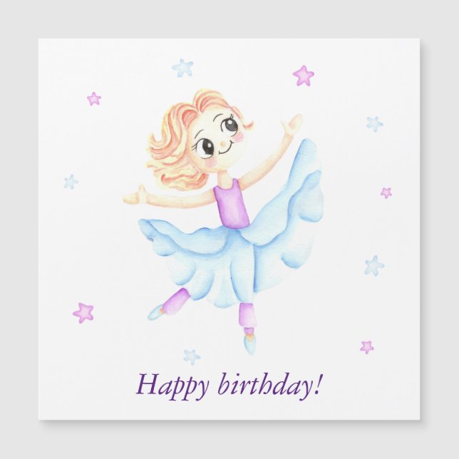 Cute little ginger girl ballerina (Front)