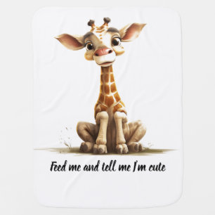 Cute little giraffe baby blanket