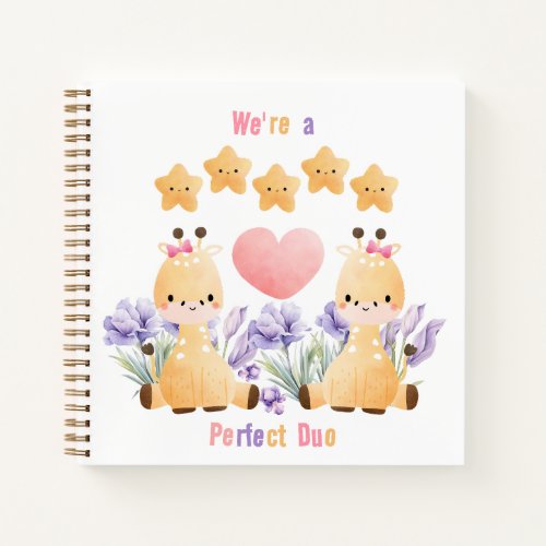 Cute Little Giraffe Notebook  Were a Perfect Duo