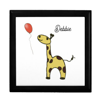 cute little giraffe with balloon Gift Box