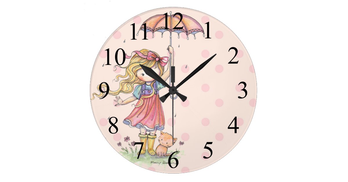 Puppy and Kitten Print Little Princess Whimsical Art by Molly Harrison Cute Little Princess with Balloons