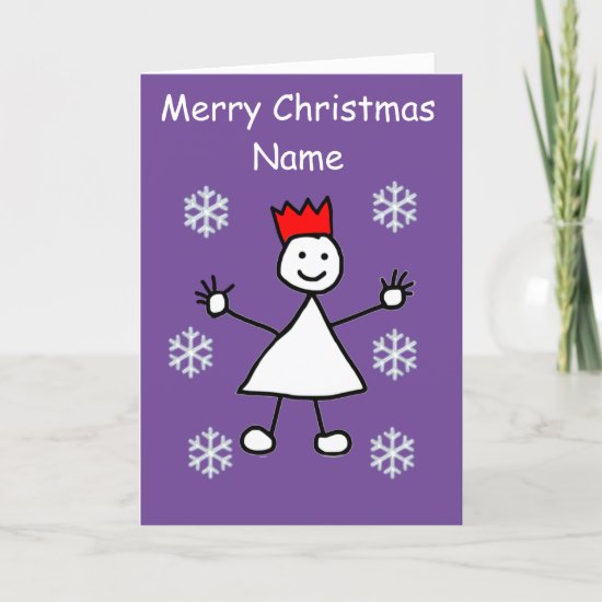Cute Little Girl Christmas Holiday Card