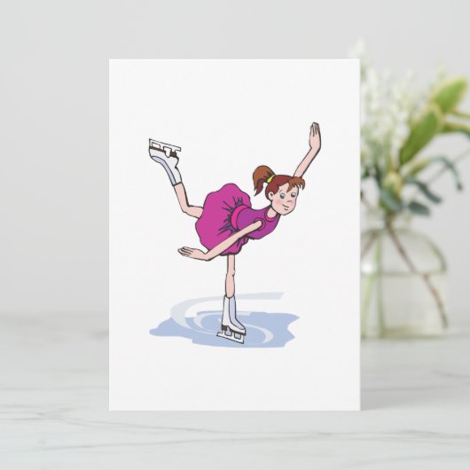 cute little girl figure skater spinning (Standing Front)