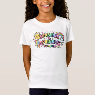 Cute Little Girl Summer Design T shirt