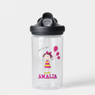 Cute little girl water bottle