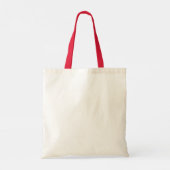 Cute Little Girl with Reindeer Hat and Red Jacket Tote Bag (Back)