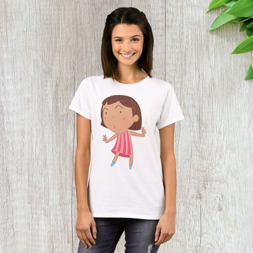 Cute Little Girl Womens T_Shirt