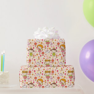 Cute Little Girl Wrapping Paper