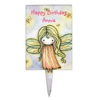 Cute Little Girls Fairy Cake Topper