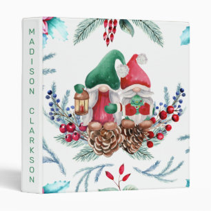 Cute Little Gnomes 3 Ring Binder