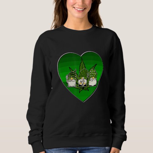 Cute Little Gnomes Smoking Weed With Pipe Bong Joi Sweatshirt