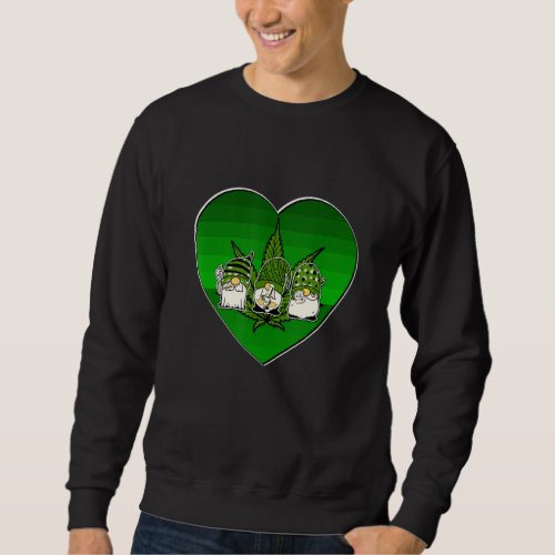 Cute Little Gnomes Smoking Weed With Pipe Bong Joi Sweatshirt