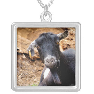 CUTE LITTLE GOAT SILVER PLATED NECKLACE