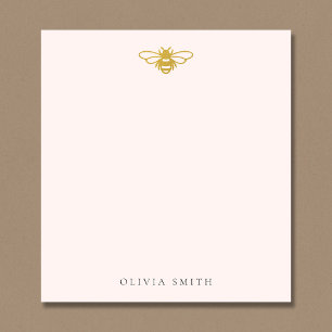 Cute Little Gold Bee Personalized Notepad