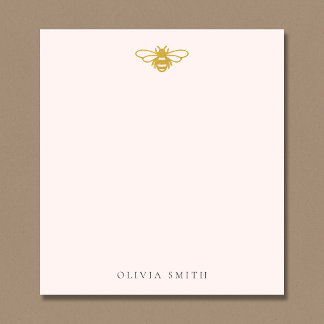 Cute Little Gold Bee Personalized Notepad