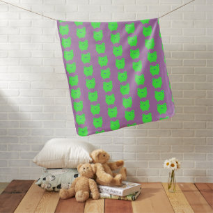 Cute Little Green Frog Baby Blanket