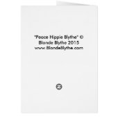 Cute Little Green Hippie Girl Peace Sign (Back)