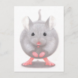 Cute Little Grey Mouse Postcard