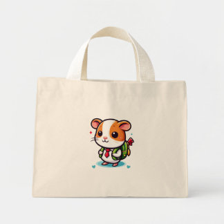 Cute Little Guinea Pig and Her Back to School Mini Tote Bag