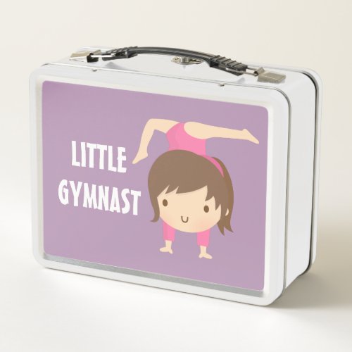 Cute Little Gymnast Girl Gymnastics Pose Lunch Box