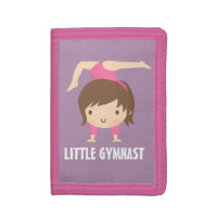 Cute Little Gymnast Gymnastics Pose Girl Wallet