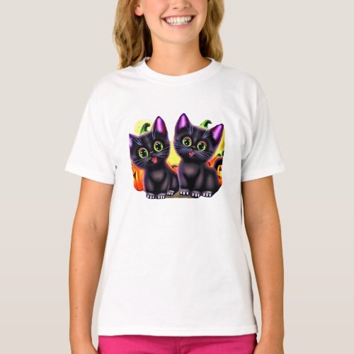 Cute Little Halloween Kittens T_Shirt