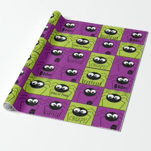 Cute Little Halloween Spiders Wrapping Paper