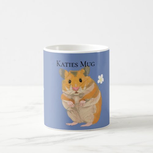 Cute little Hamster holding a flower Coffee Mug