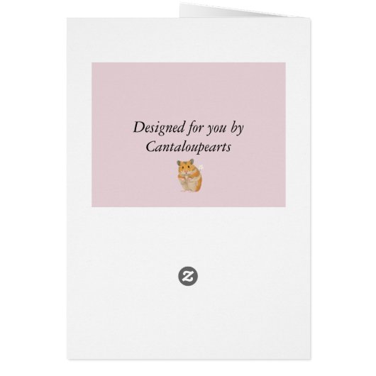 Cute little Hamster holding flower editable Sorry (Back)