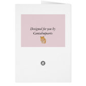 Cute little Hamster holding flower editable Sorry Cards (Back)