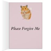 Cute little Hamster holding flower editable Sorry Cards (Inside (Right))