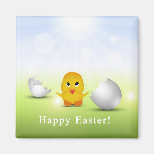 Cute Little Happy Easter Baby Chick Magnet